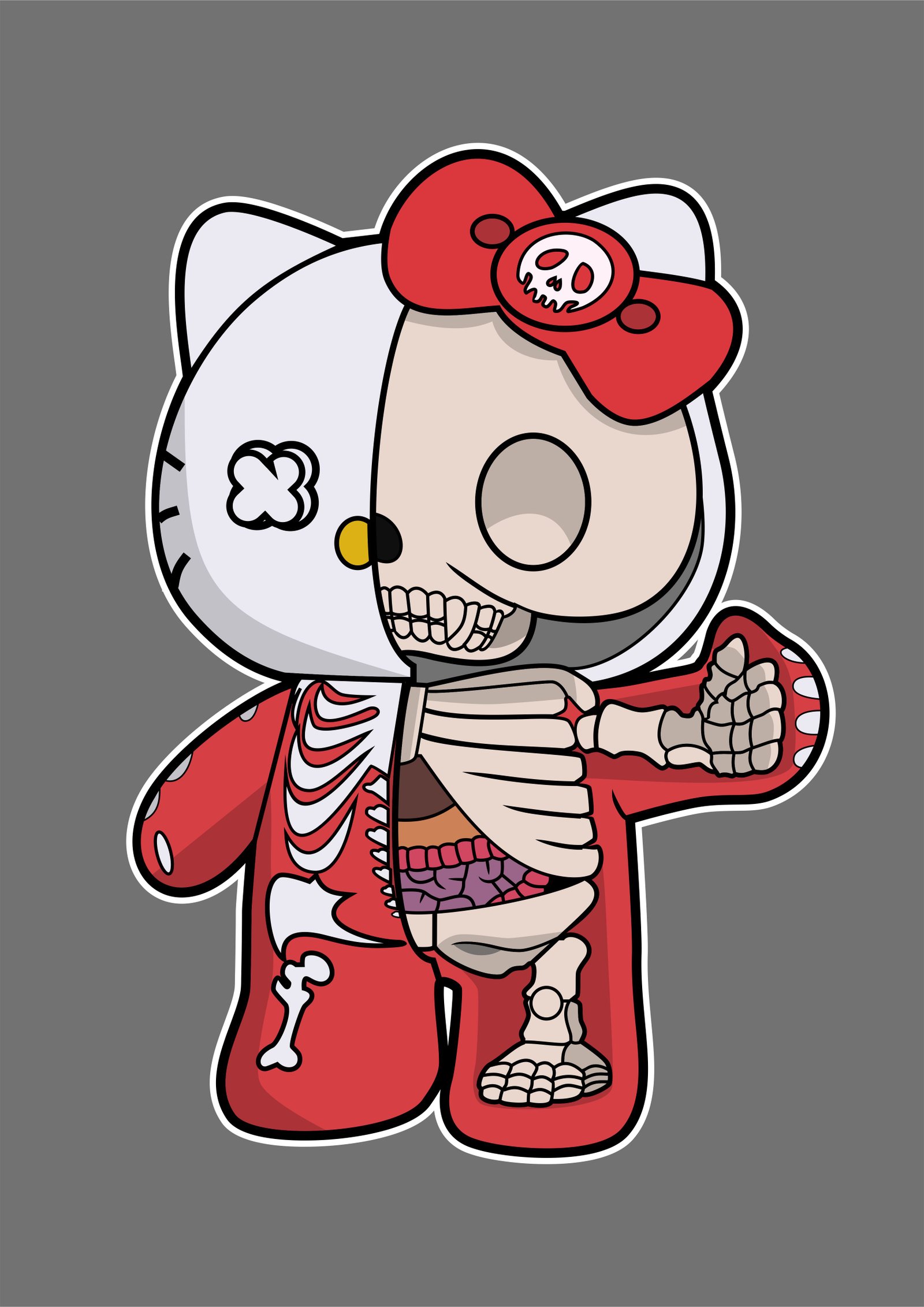 Hello Kity Half Skeleton
