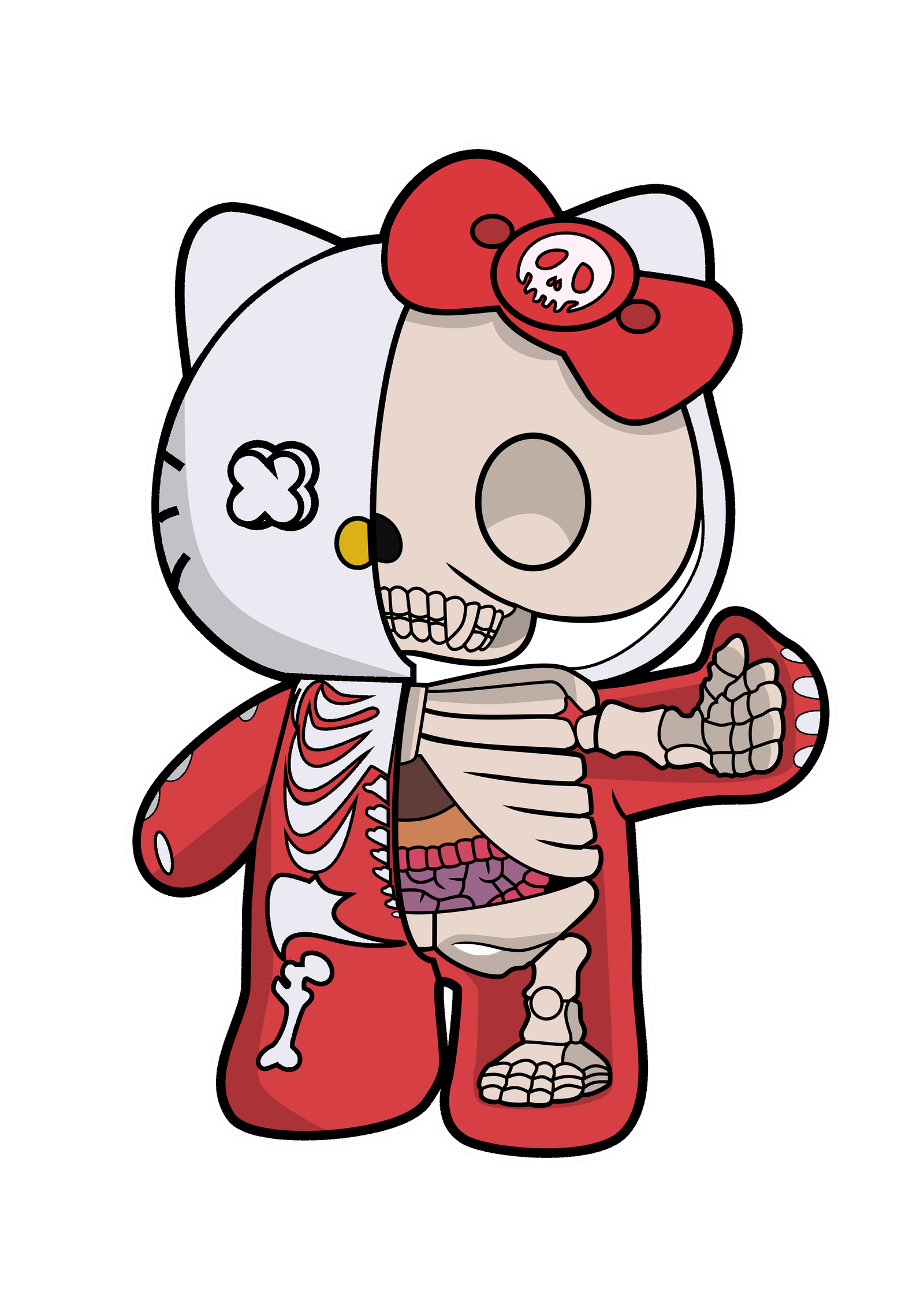 Hello Kity Half Skeleton