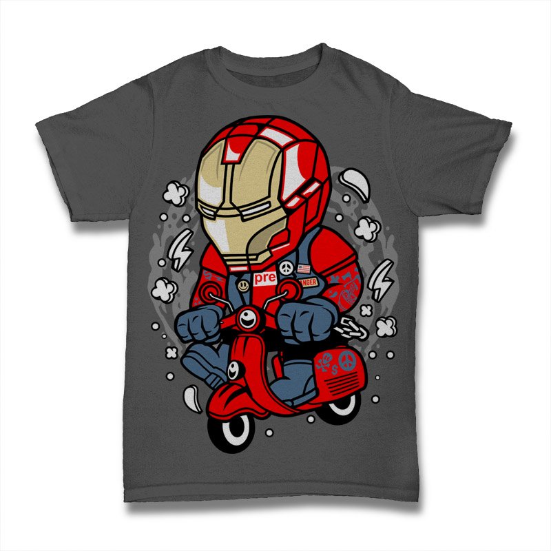 Iron Man Scooter Tshirt