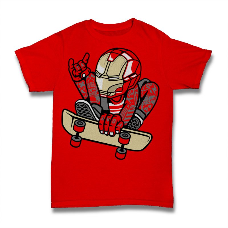 Iron Man Skateboard Tshirt