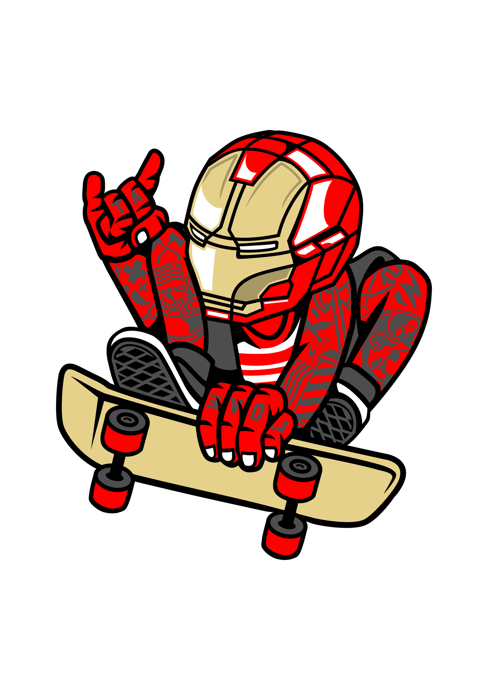 Iron Man Skateboard