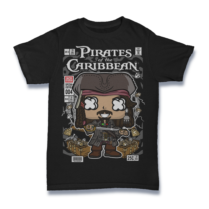 Jack Sparrow Pirates Of The Caribbean Tshirt