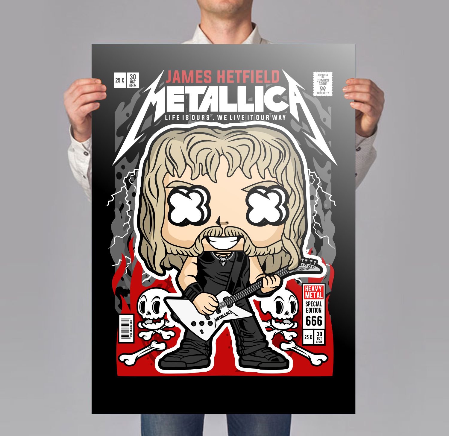 James Hetfield Metallica Poster
