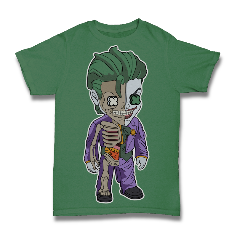 Joker Half Skeleton Tshirt