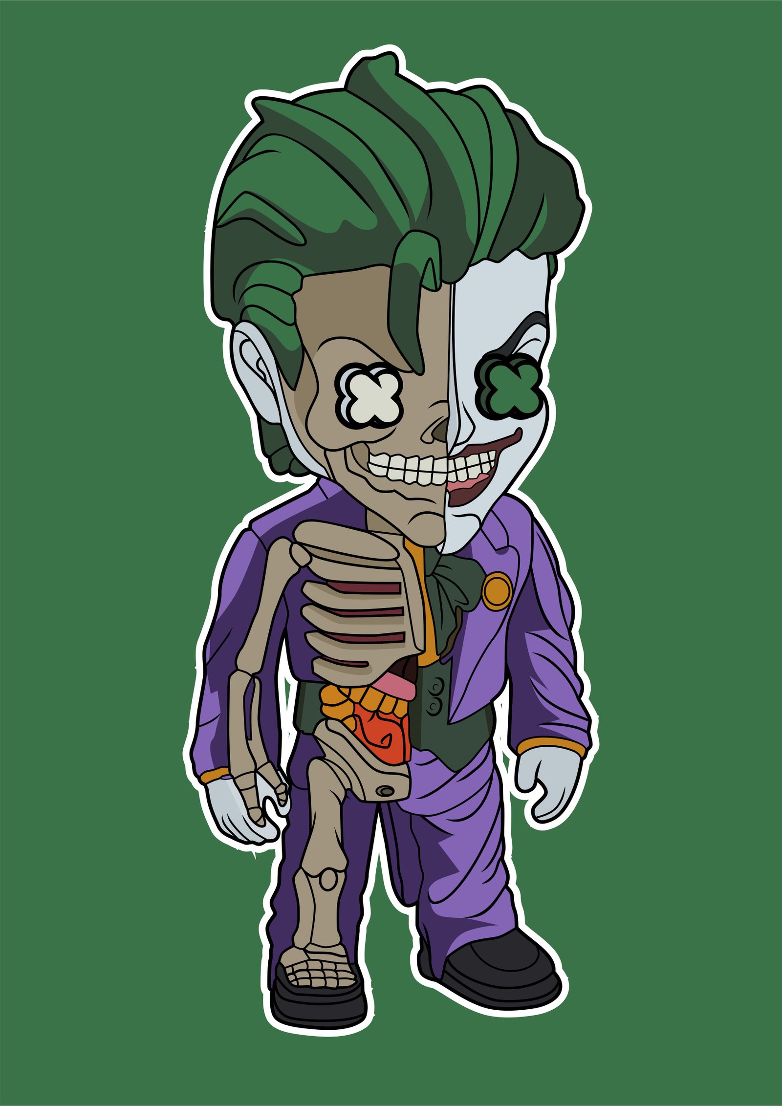 Joker Half Skeleton