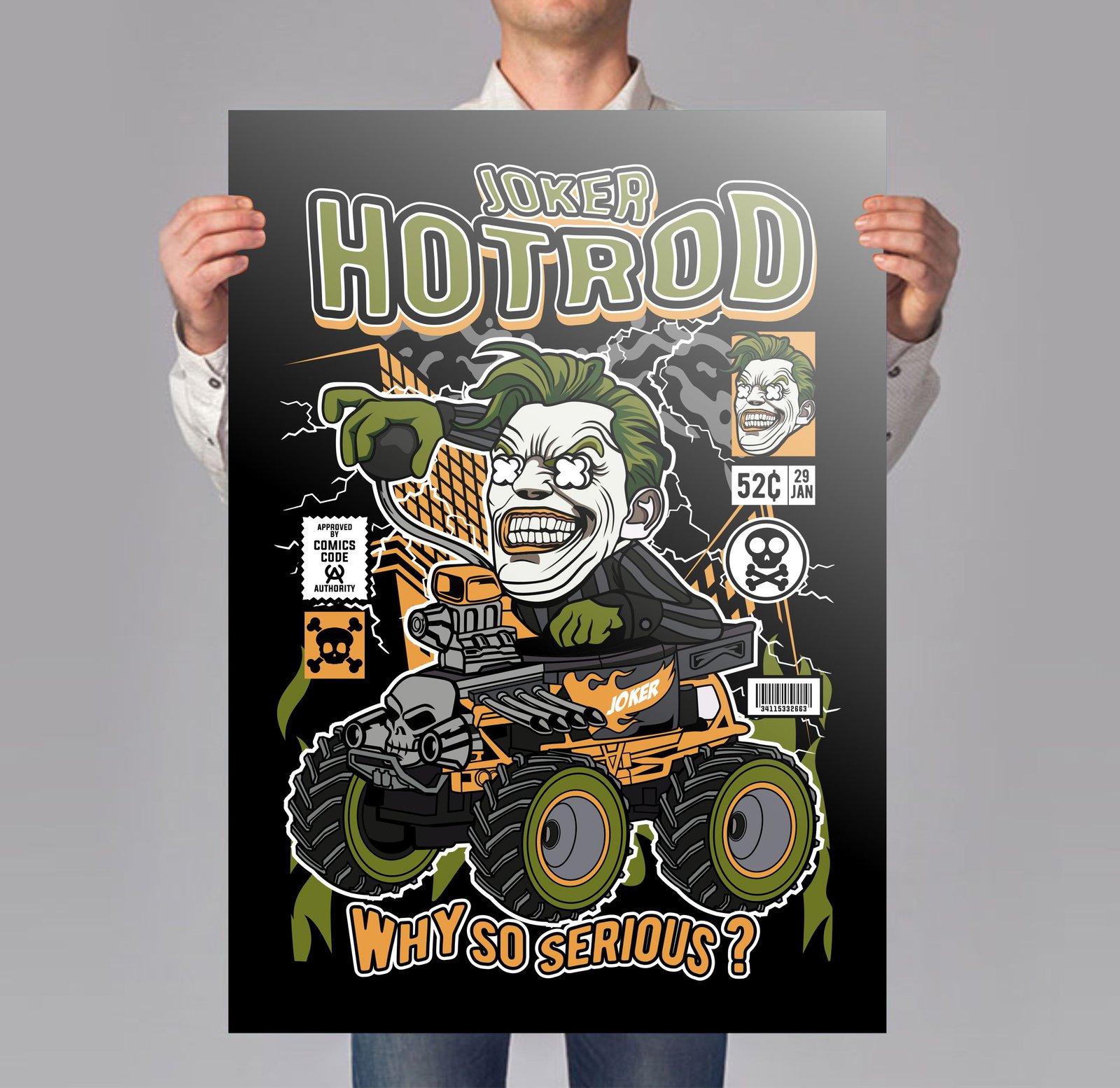 Joker Hotrod Poster