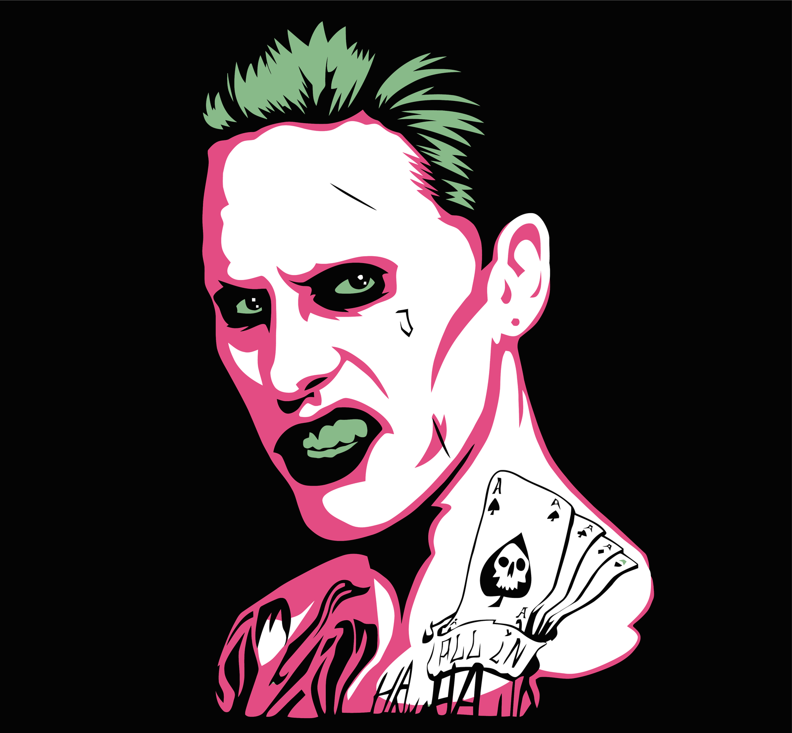 Joker pink and white vector