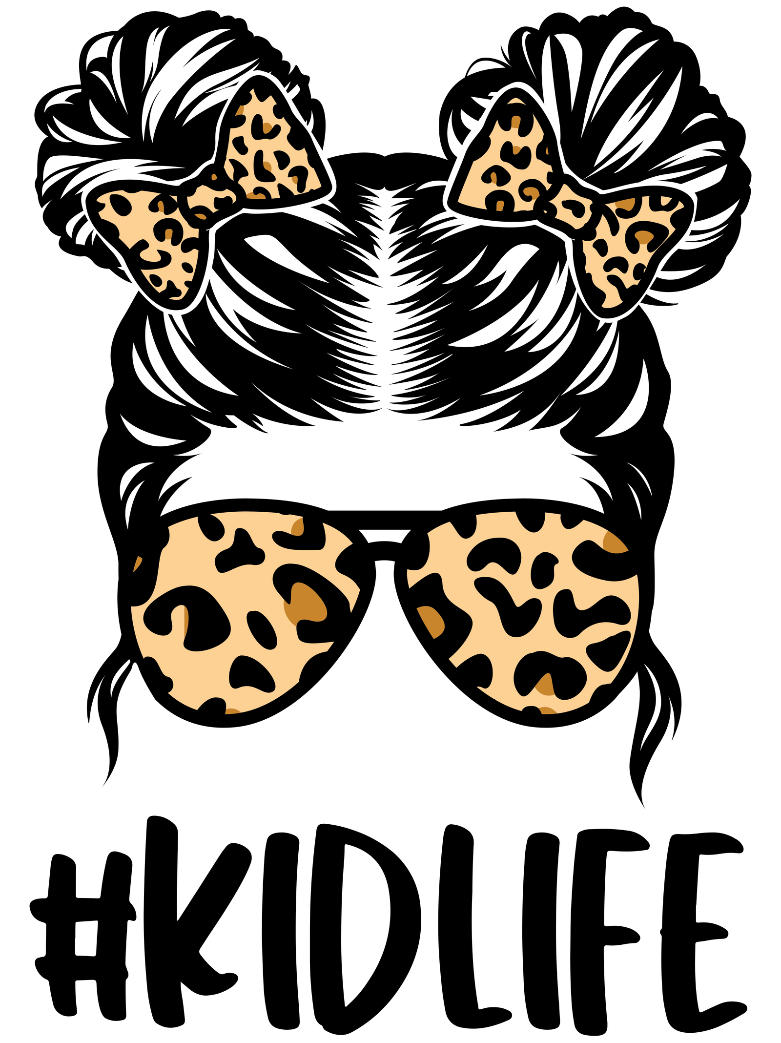 Kidlife Bun hairs Leopard