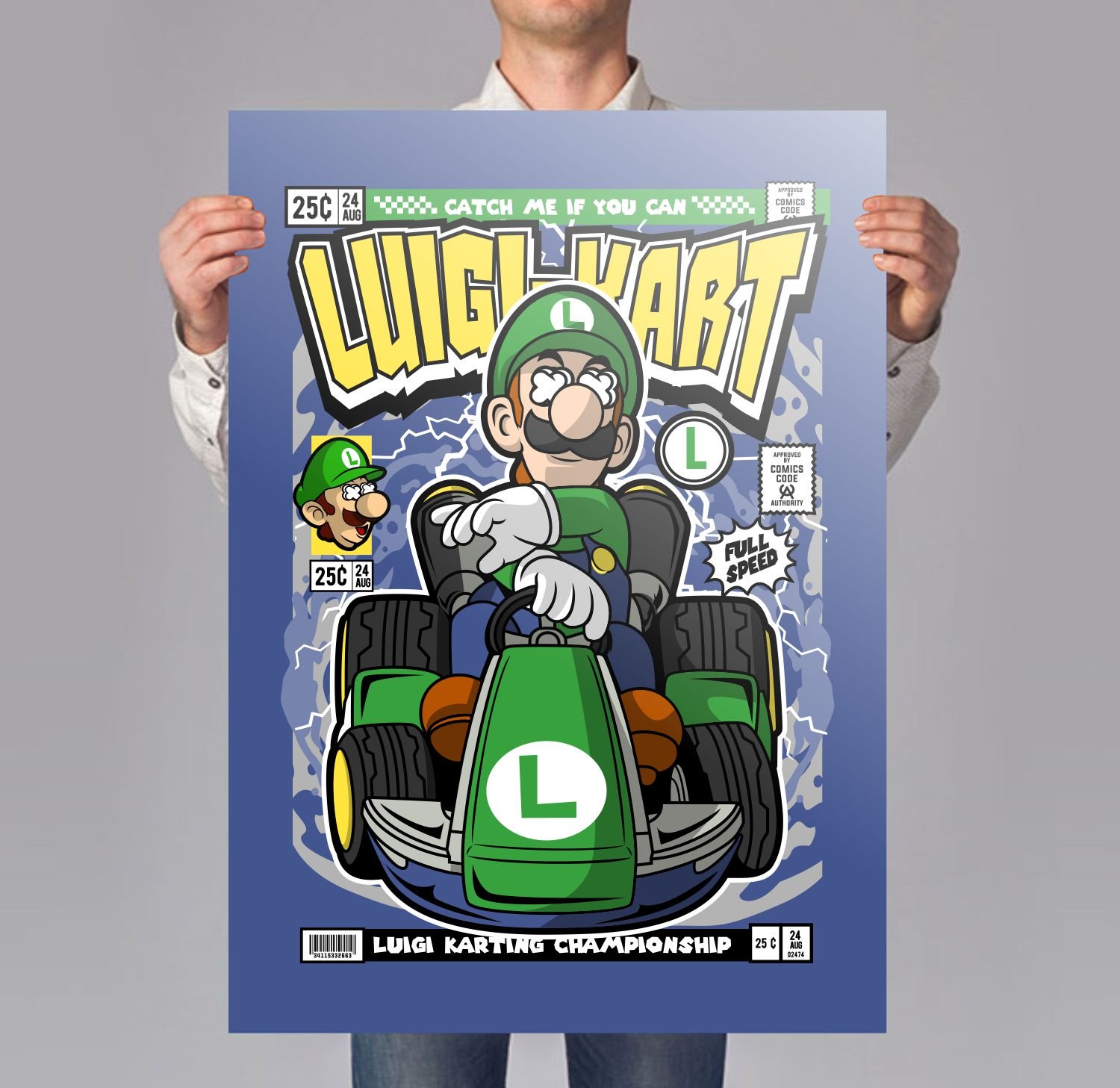 Luigi Karting Poster