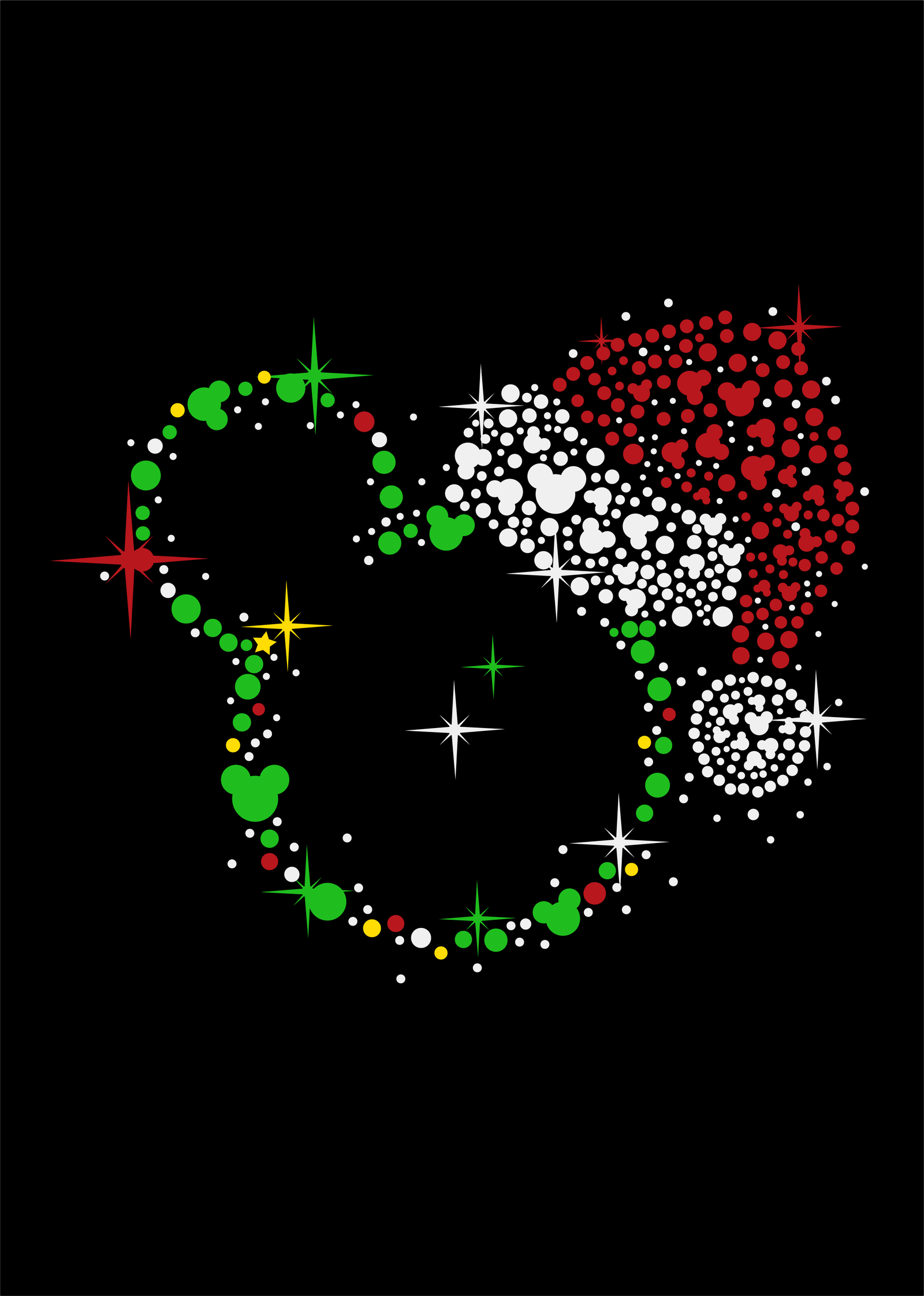MICKEY CHRISTMAS BLACK