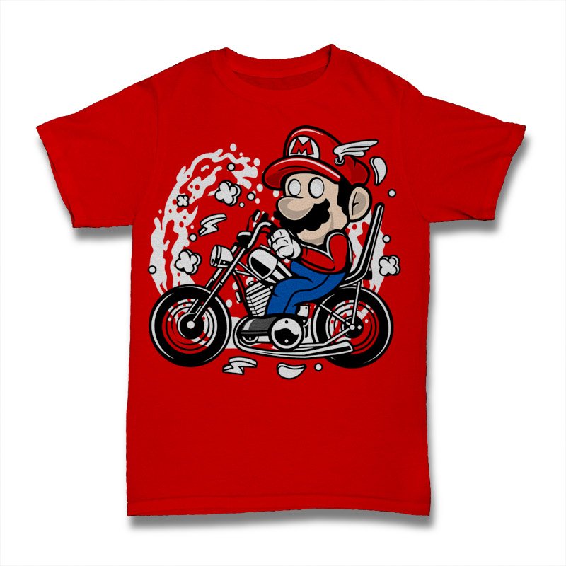 Mario Chopper Rider Tshirt