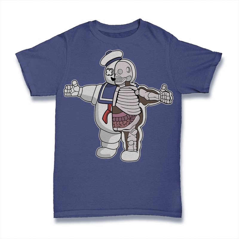 Marshmallow Man Skeleton Tshirt