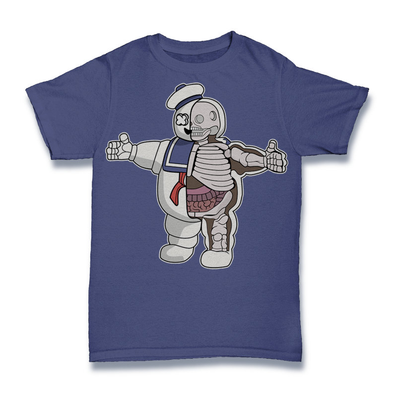 Marshmallow Man Skeleton Tshirt