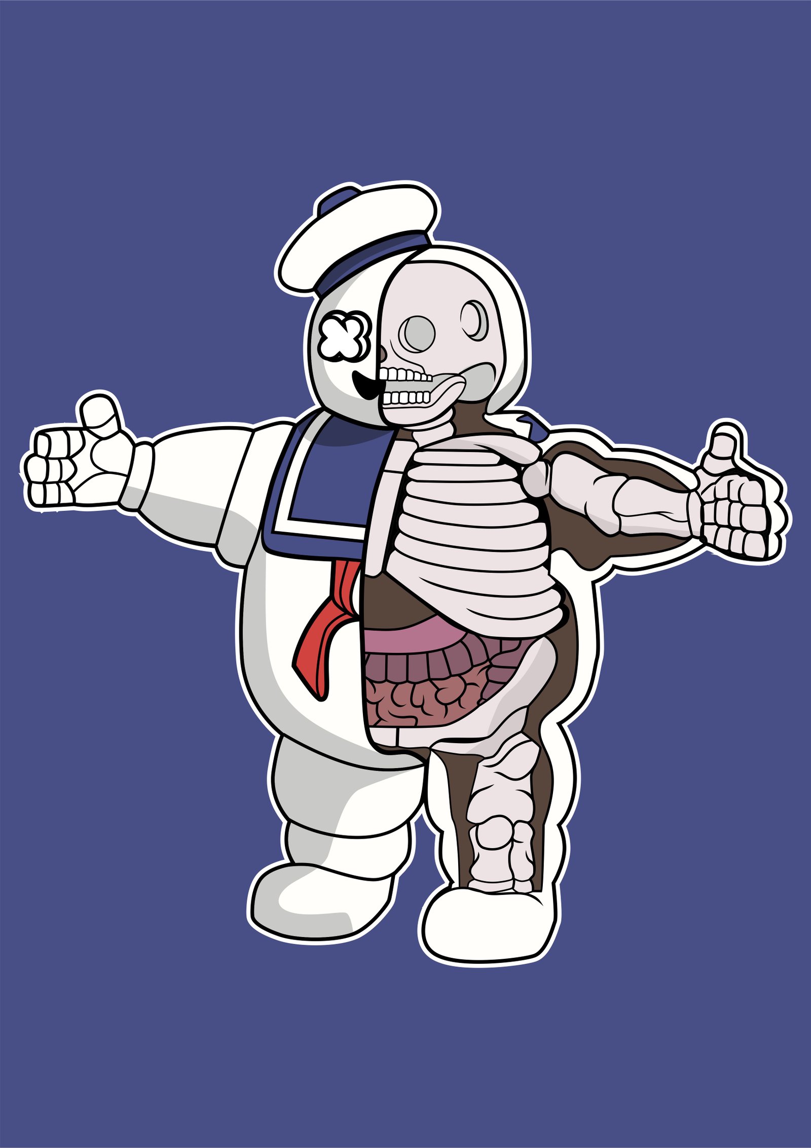 Marshmallow Man Skeleton