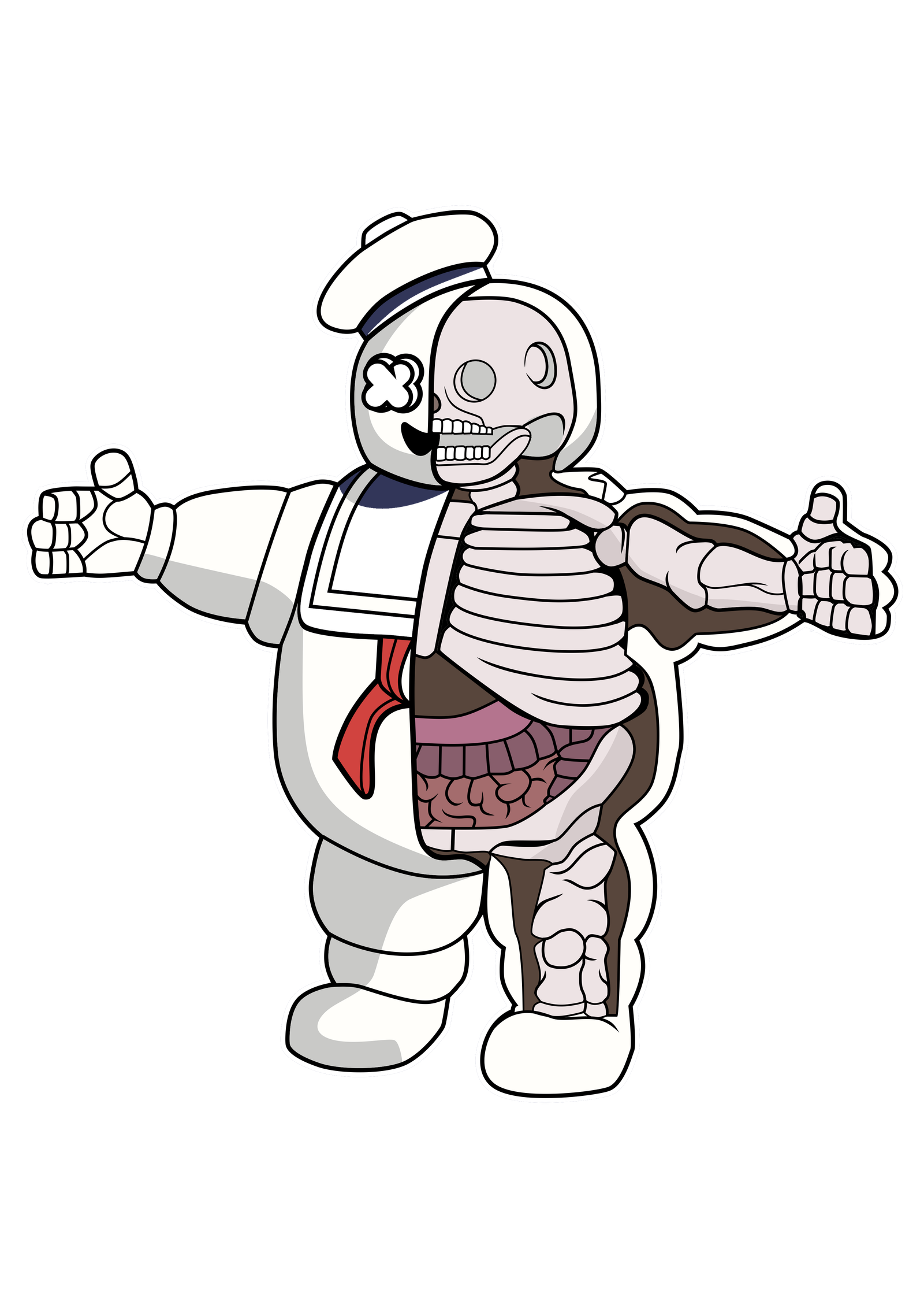 Marshmallow Man Skeleton