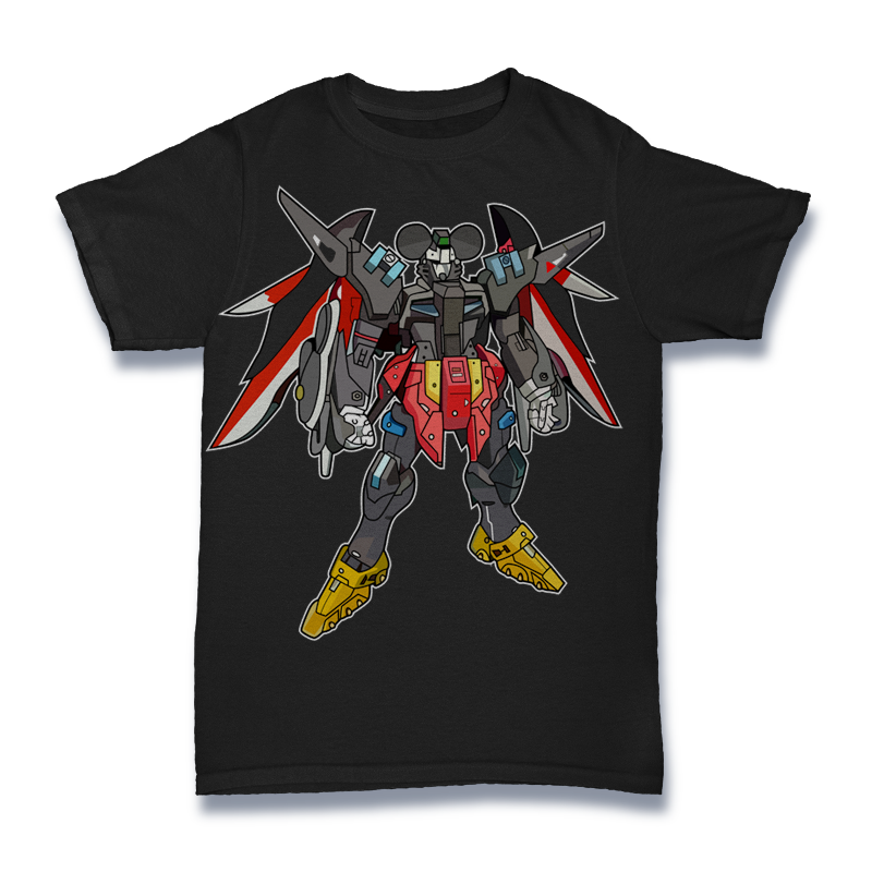 Mickey Gundam Tshirt