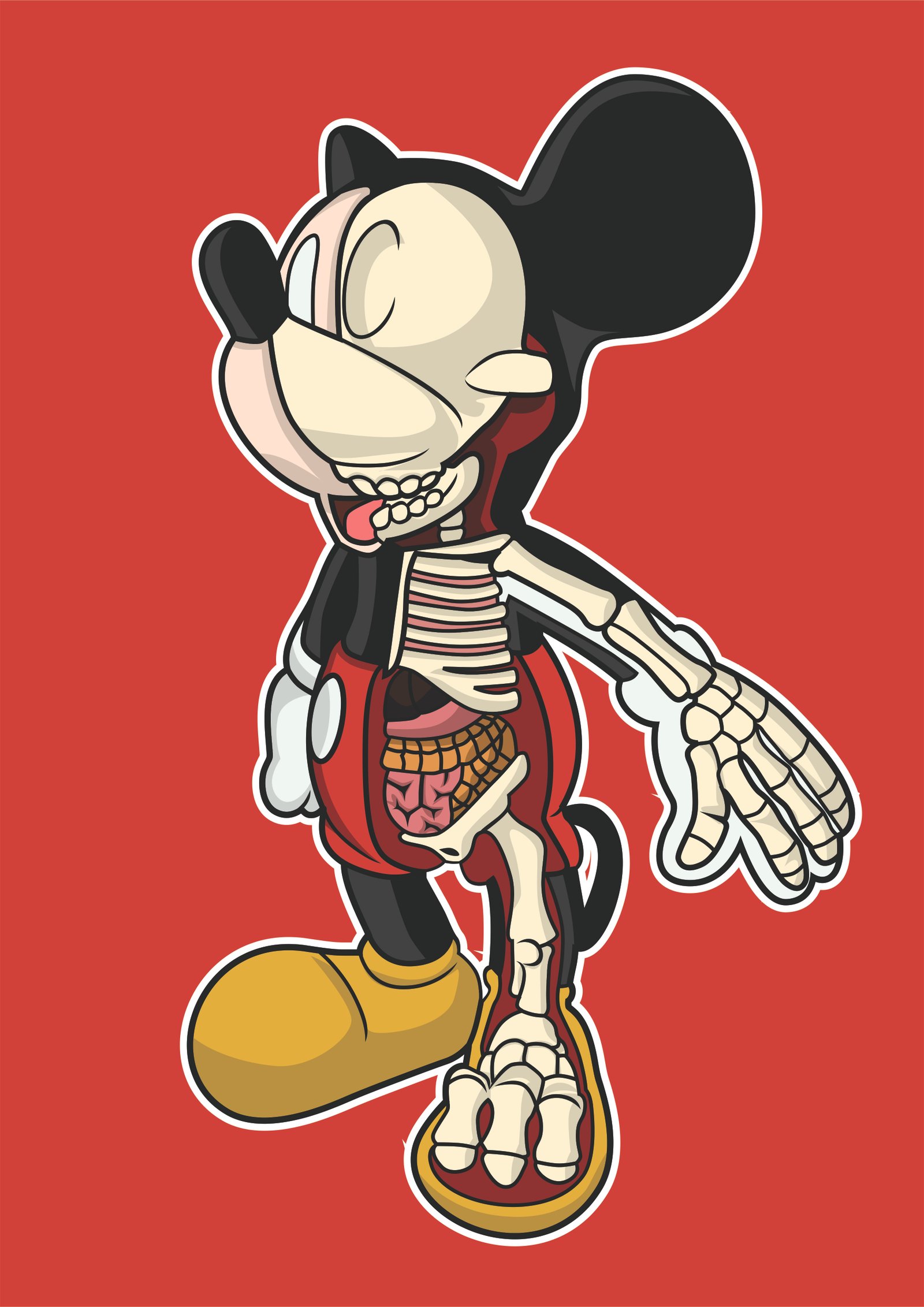 Mickey Half Skeleton