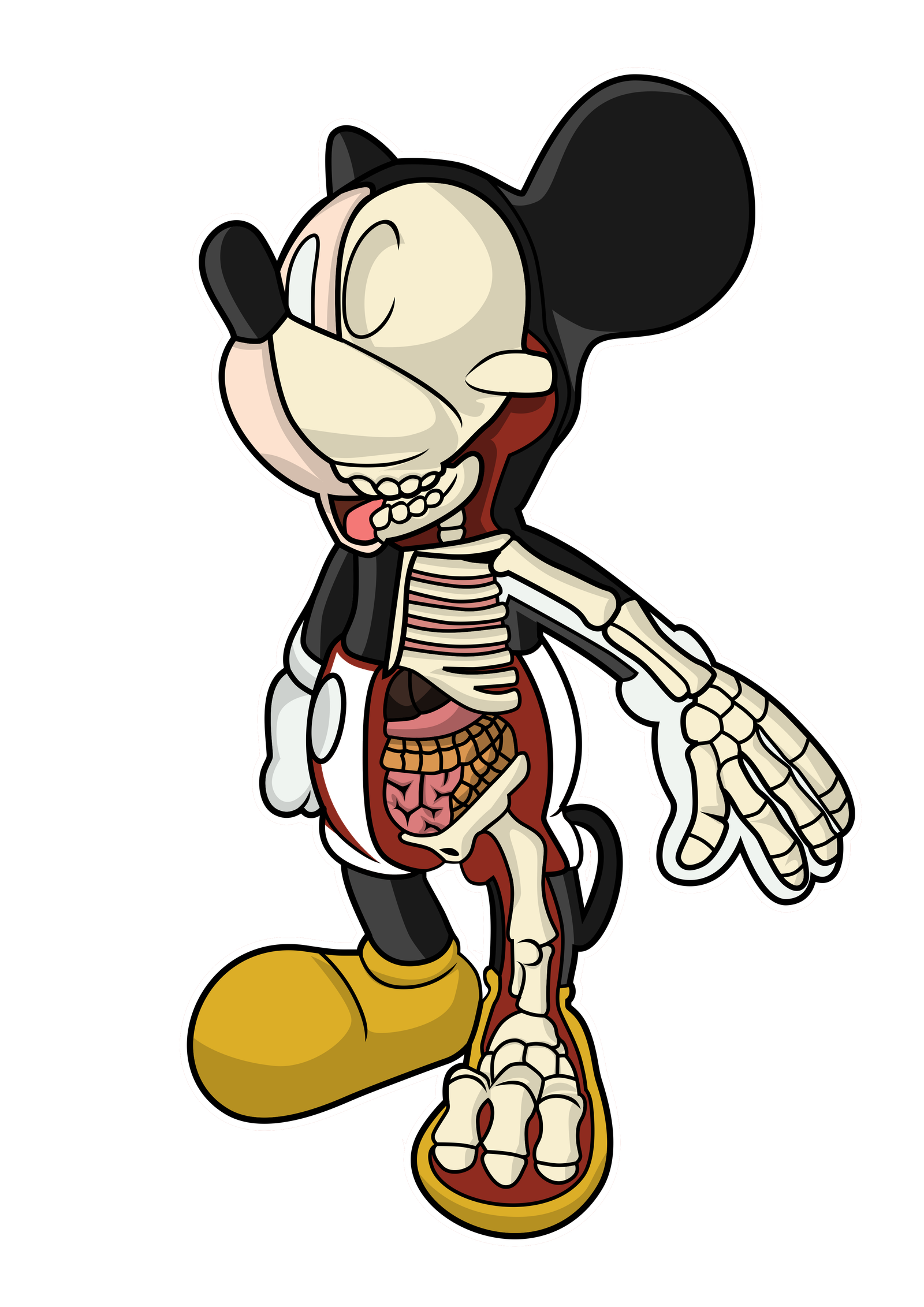 Mickey Half Skeleton