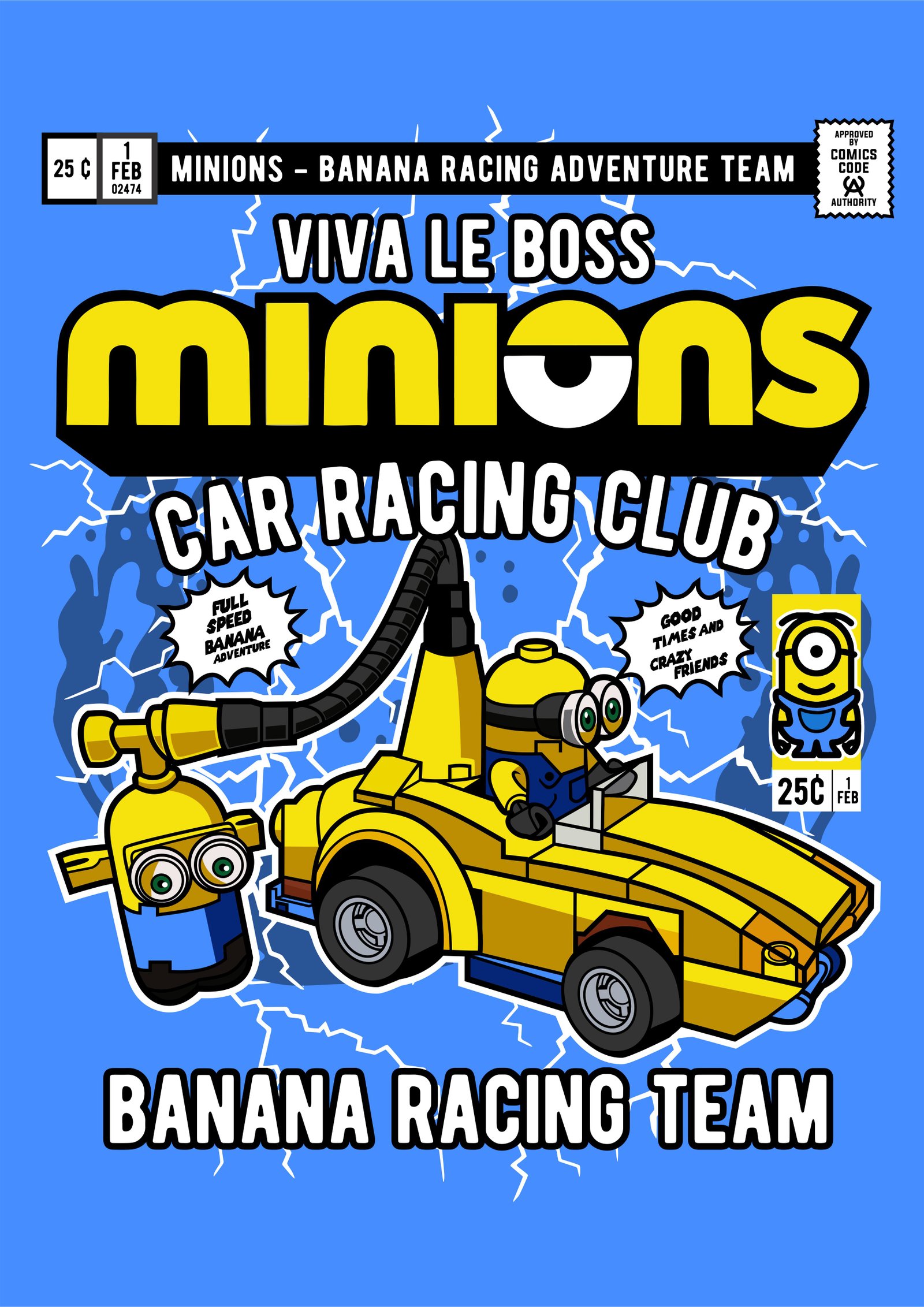 Minions Banana Racing Car