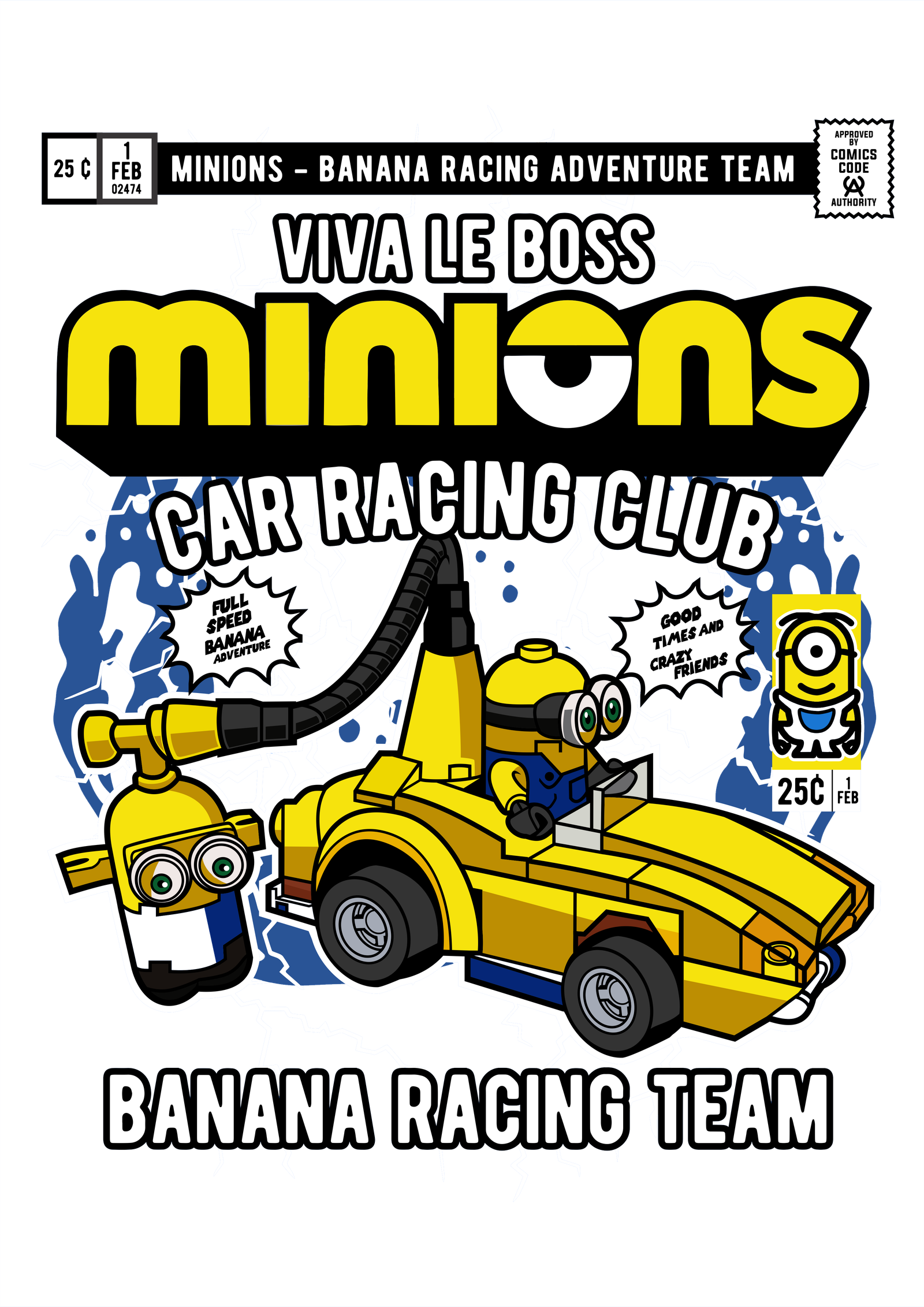 Minions Banana Racing Car