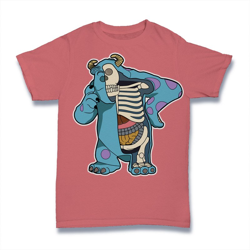 Monster Inc Half Skeleton Tshirt