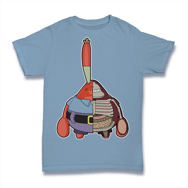 Mr Krabs Half Skeleton Tshirt