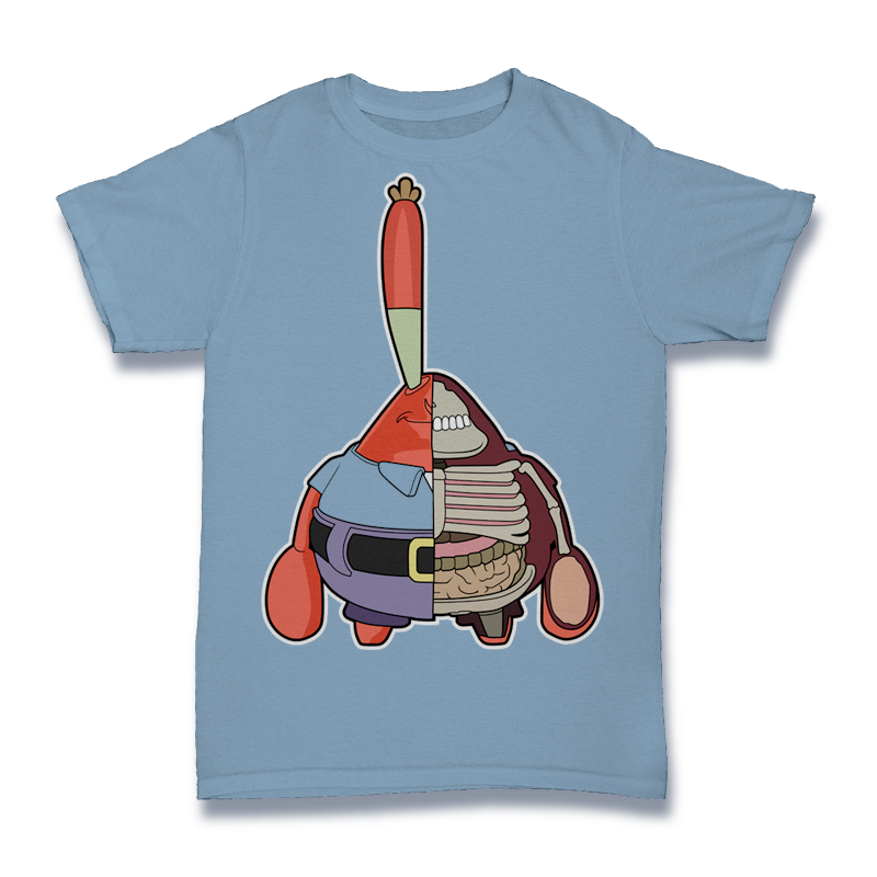 Mr Krabs Half Skeleton Tshirt