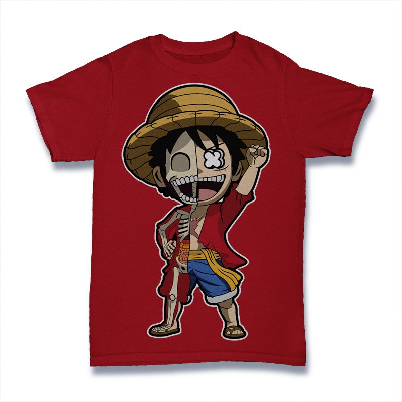 One Piece Half Skeleton Tshirt