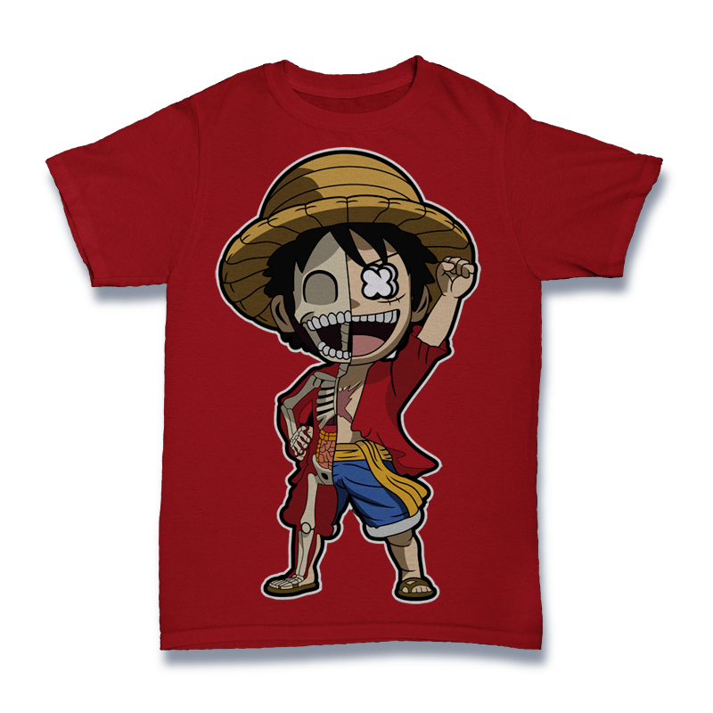 One Piece Half Skeleton Tshirt