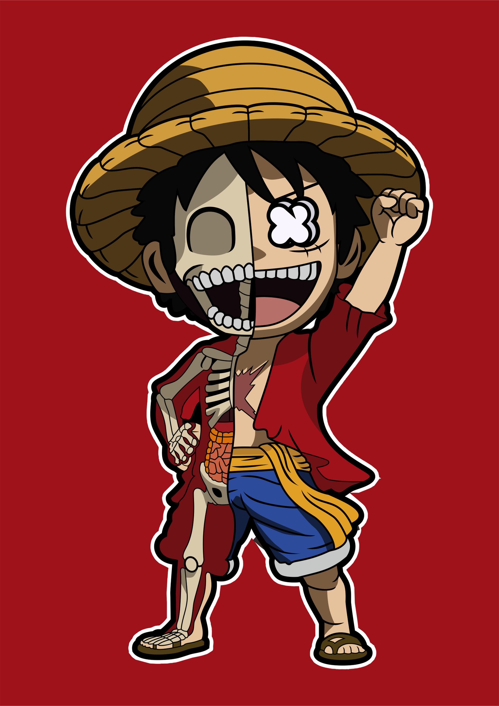 One Piece Half Skeleton