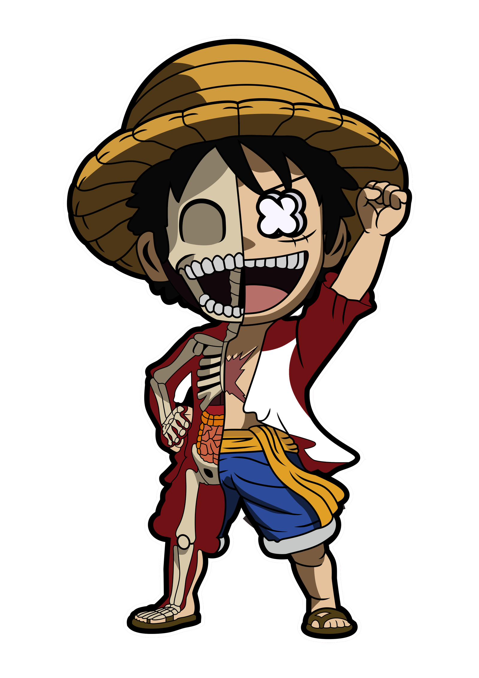One Piece Half Skeleton