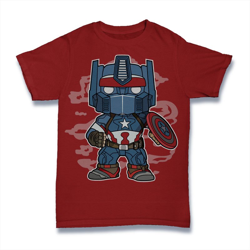 Optimus Captain America Tshirt