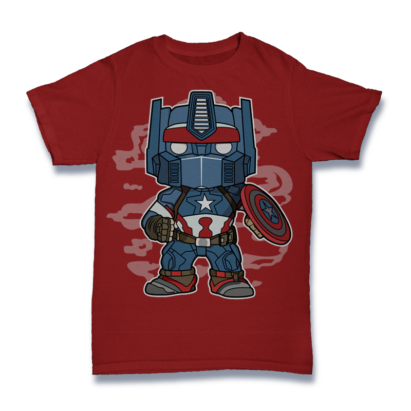 Optimus Captain America Tshirt