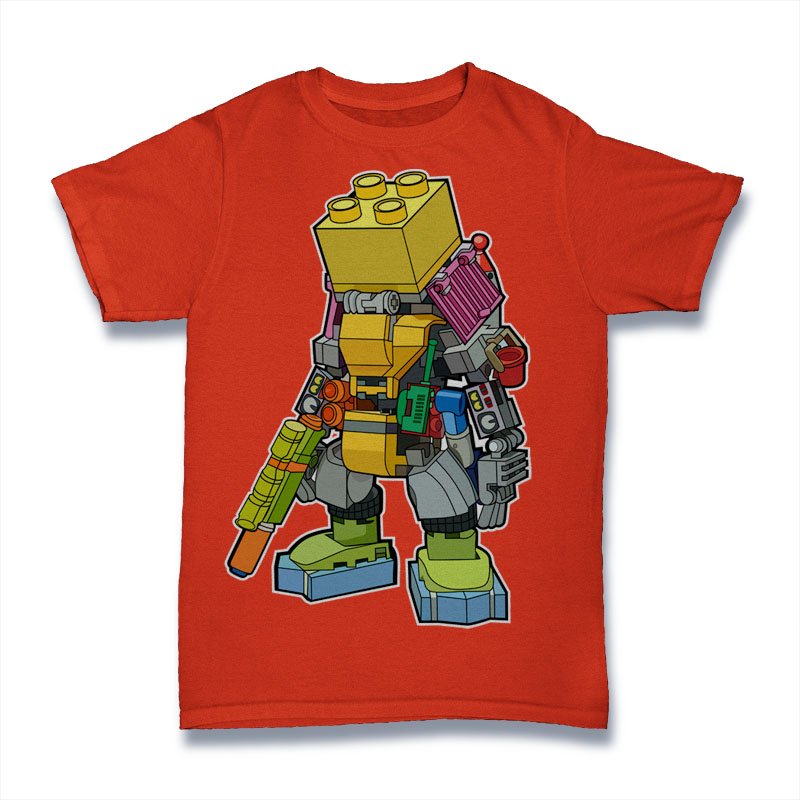 Robot Colored Tshirt