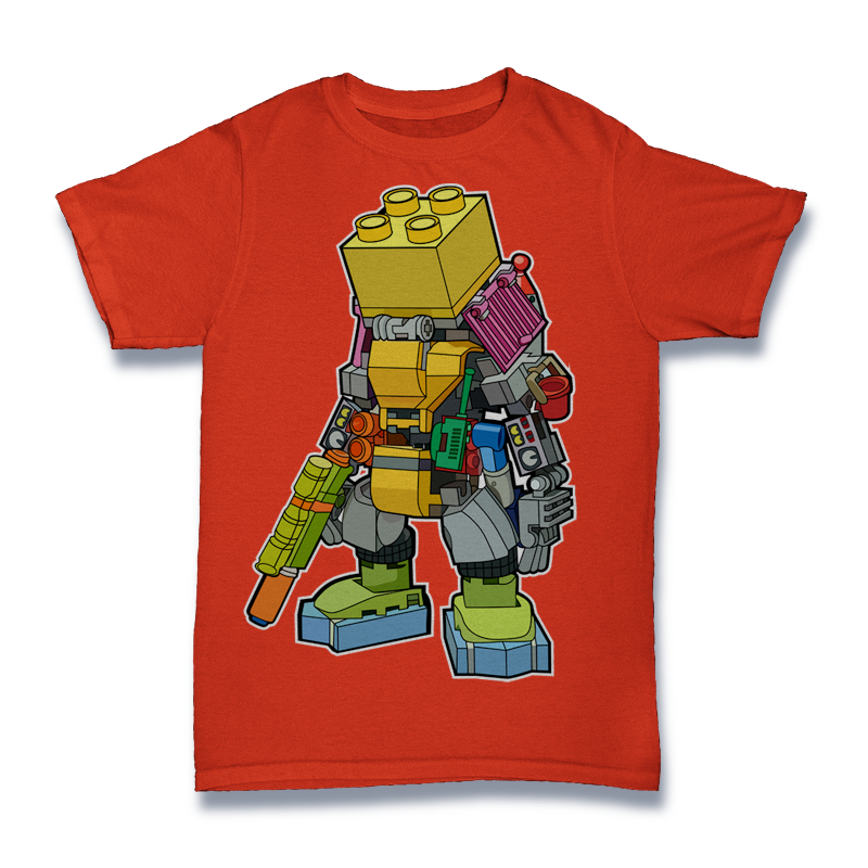 Robot Colored Tshirt