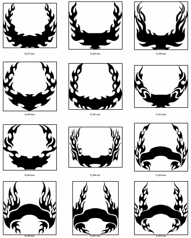 Schneidmeister Vector Collections Hood Flames