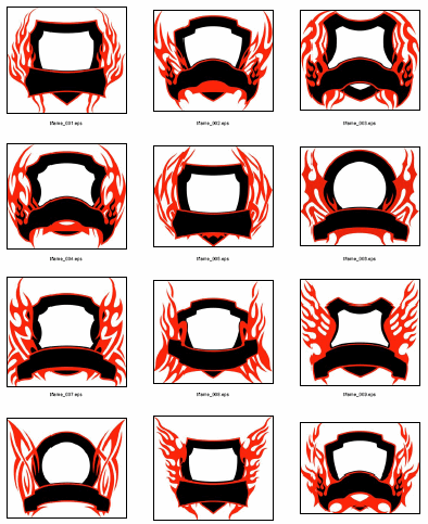 Schneidmeister Vector Collections Template Flames
