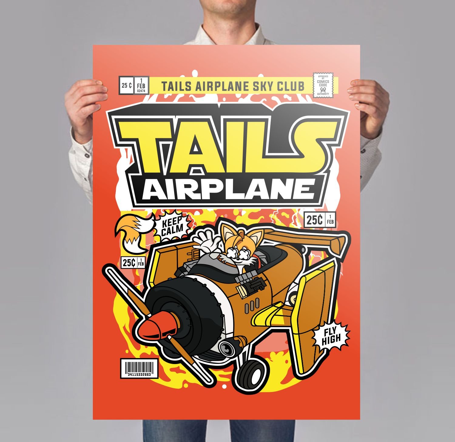 Sonic Tails Airplane Poster