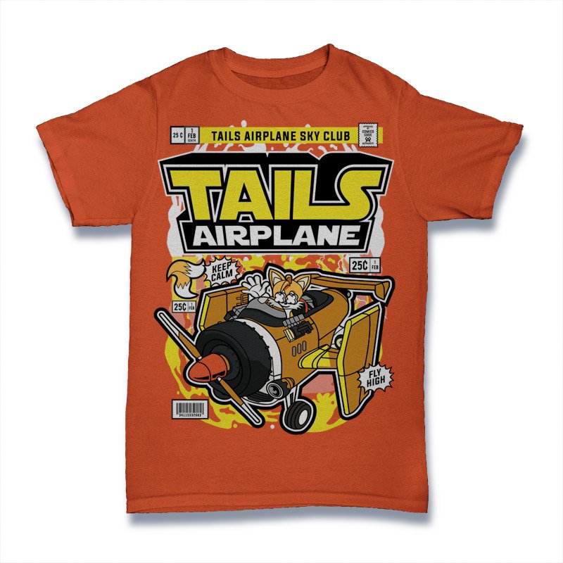 Sonic Tails Airplane Tshirt
