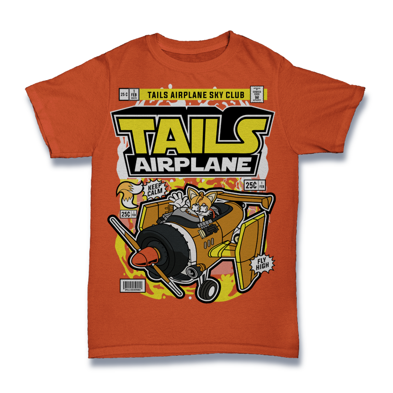 Sonic Tails Airplane Tshirt