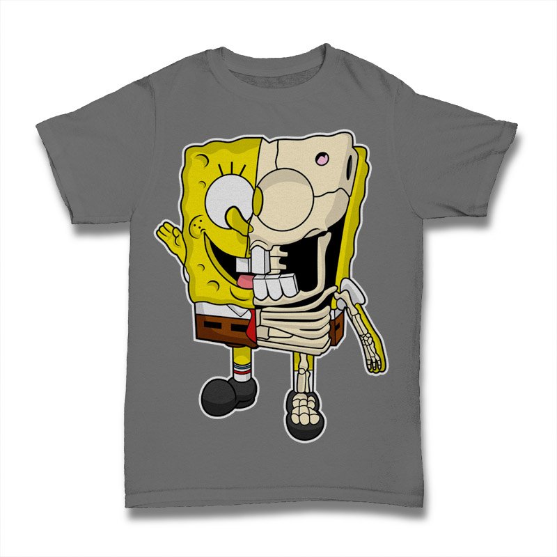Sponge Bob Half Skeleton Tshirt
