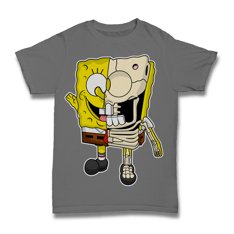 Sponge Bob Half Skeleton Tshirt