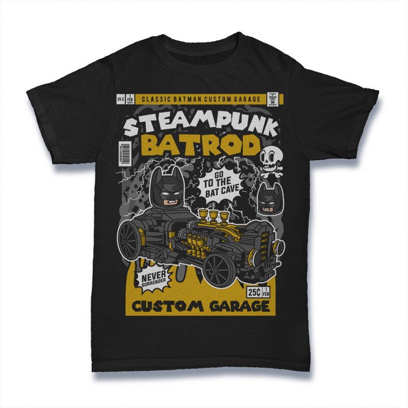 Steampunk Bat Rod Tshirt