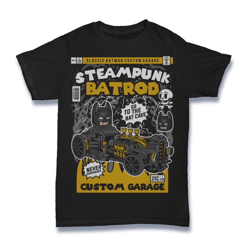 Steampunk Bat Rod Tshirt
