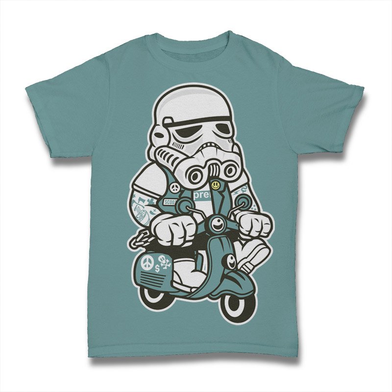 Storm Trooper Scooter Tshirt