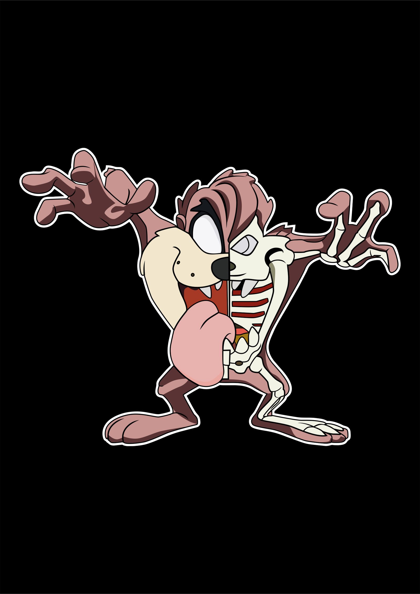 Tazmania Half Skeleton