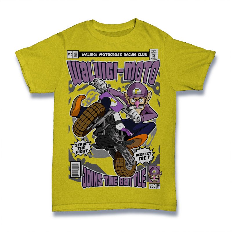 Waluigi Motocross Tshirt