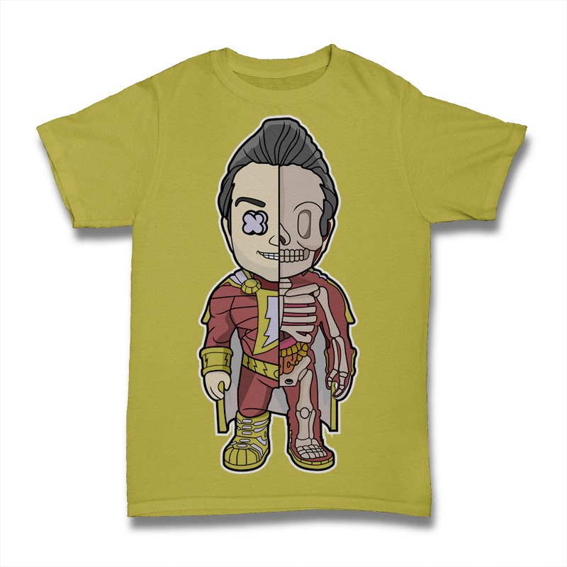 Yellow Lantern Half Skeleton Tshirt