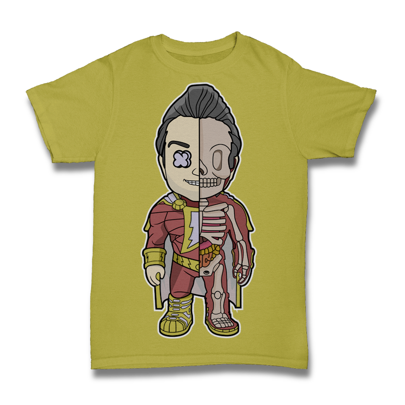 Yellow Lantern Half Skeleton Tshirt