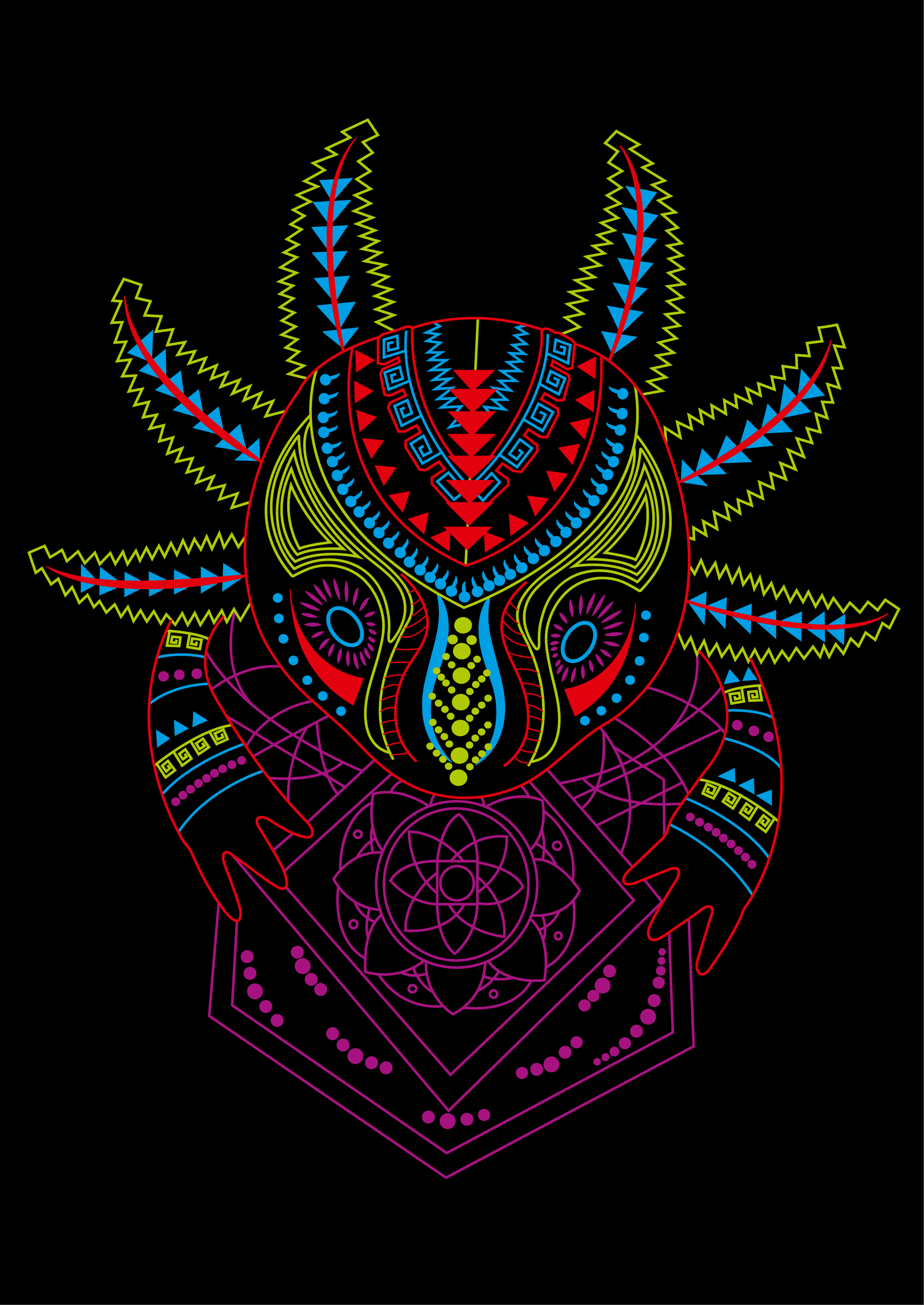 ajolote neon black